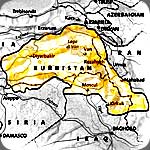 Kort over Kurdistan